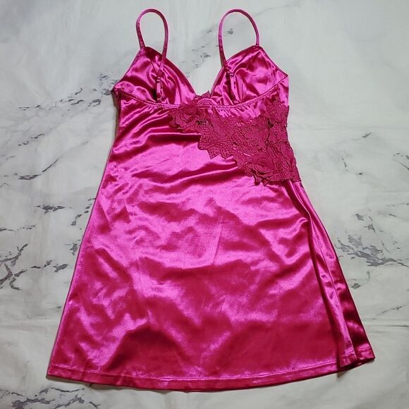 Hello Molly Magnetic Connection Pink Satin Mini Dress - Picture 8 of 9